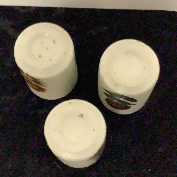 Vintage Otagiri Brown Green floral set of 3 tea or juice stoneware cups - Picture 4 of 4